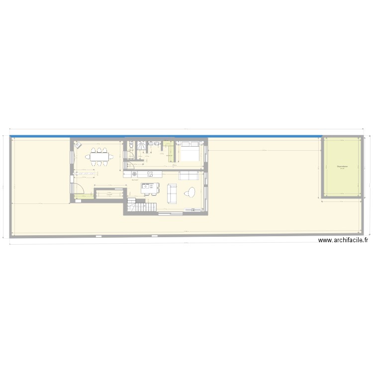 Projet C  Aménagé. Plan de 0 pièce et 0 m2