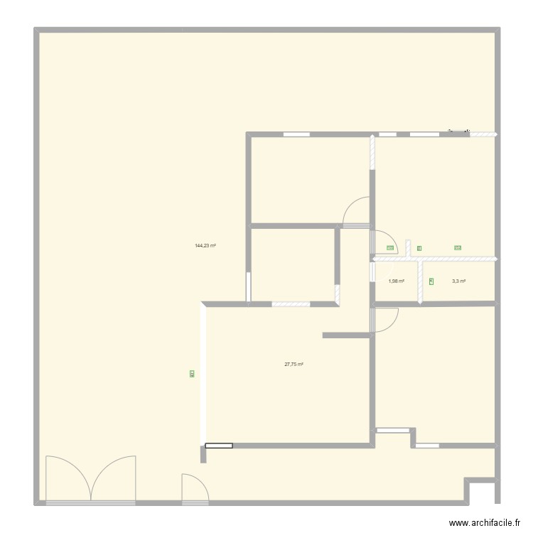1-Plan Villa - Demolitions. Plan de 10 pièces et 314 m2