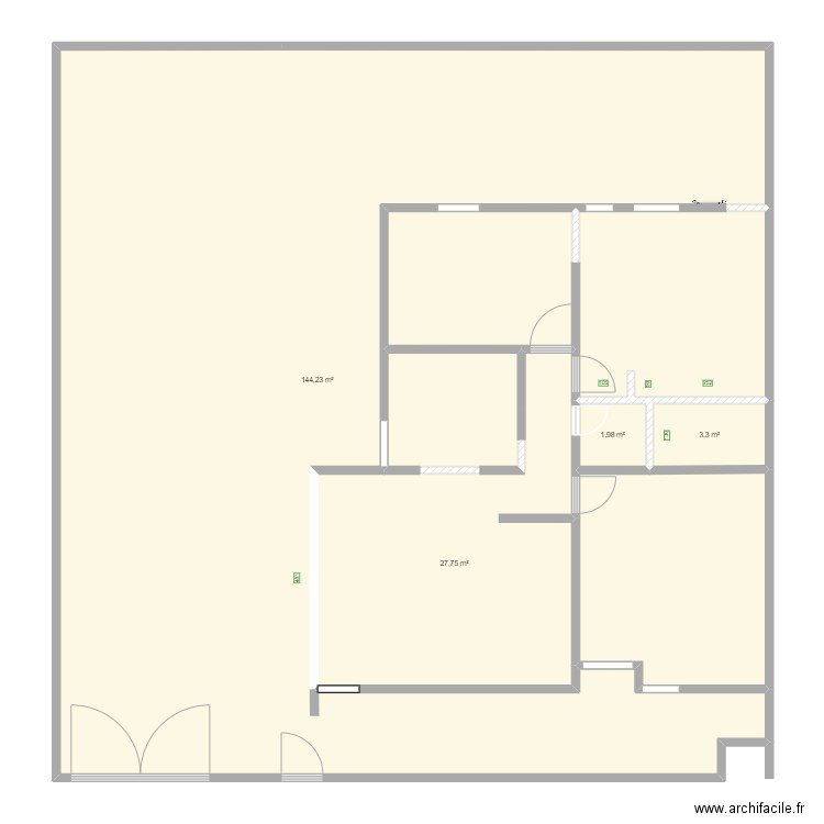 1-Plan Villa - Demolitions. Plan de 0 pièce et 0 m2