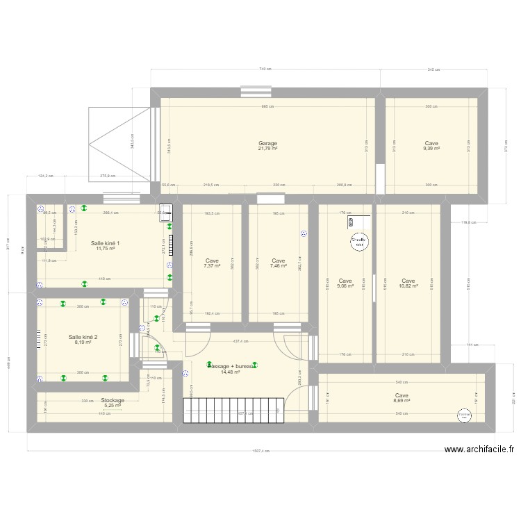 Plan sous-sol situation projetée (2023)4. Plan de 11 pièces et 114 m2