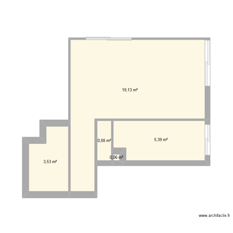suite luxe2. Plan de 5 pièces et 29 m2