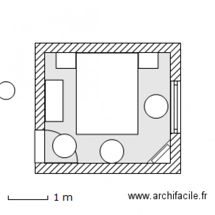 Chambre JG T3  Lit 140 X 190 avec commode Chicago But  V 14 Avril 2012. Plan de 0 pièce et 0 m2
