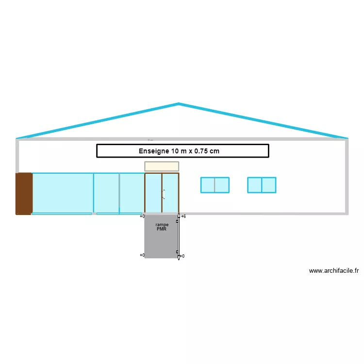 Fa&ccedil;ade A pas d'ourson 4. Plan de 