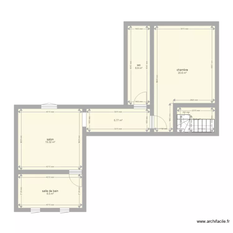  etage appart. Plan de 