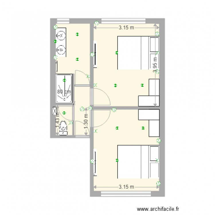 studio 83 duplex 2. Plan de 0 pièce et 0 m2
