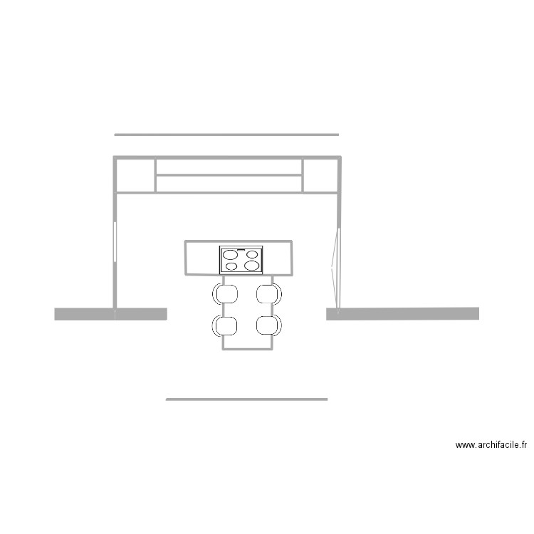 Cuisine. Plan de 6 pièces et 5 m2