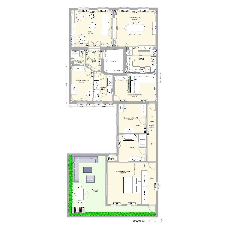 Plan Appartement Descombes du 7 janvier 2019. Plan de 0 pièce et 0 m2