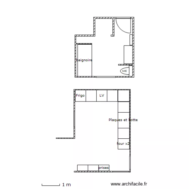 sdb2 cuisine. Plan de sdb2 cuisine. Plan de