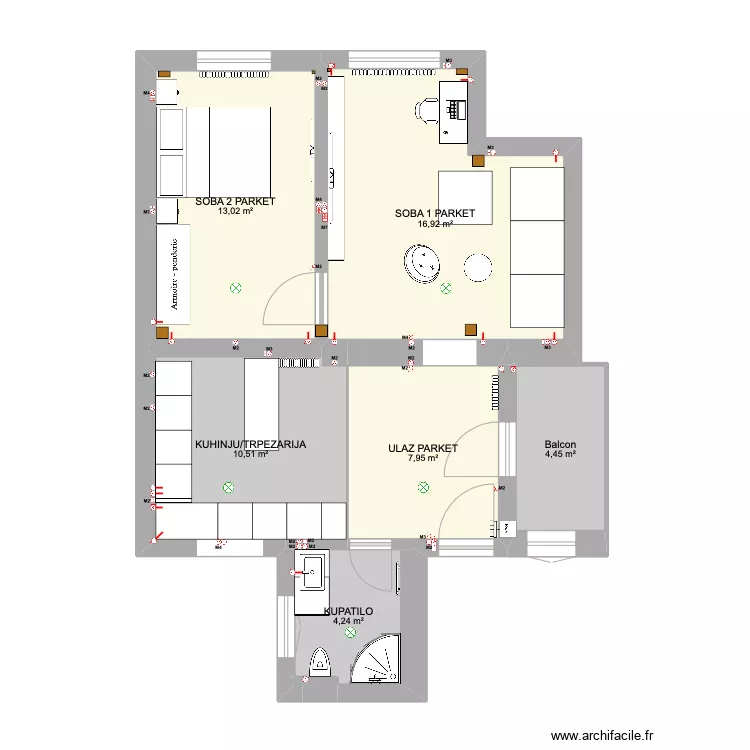 Molerova 12 VIDE. Plan de 