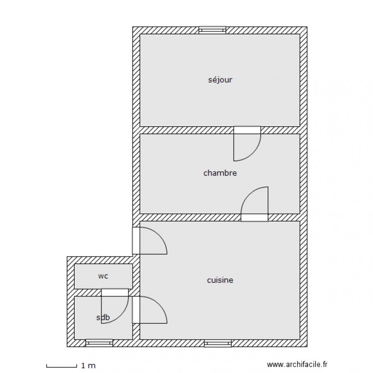 huhn 1er gauche. Plan de 0 pièce et 0 m2