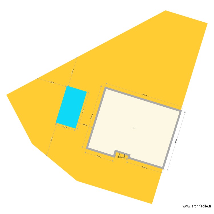 GALLEGO. Plan de 1 pièce et 114 m2