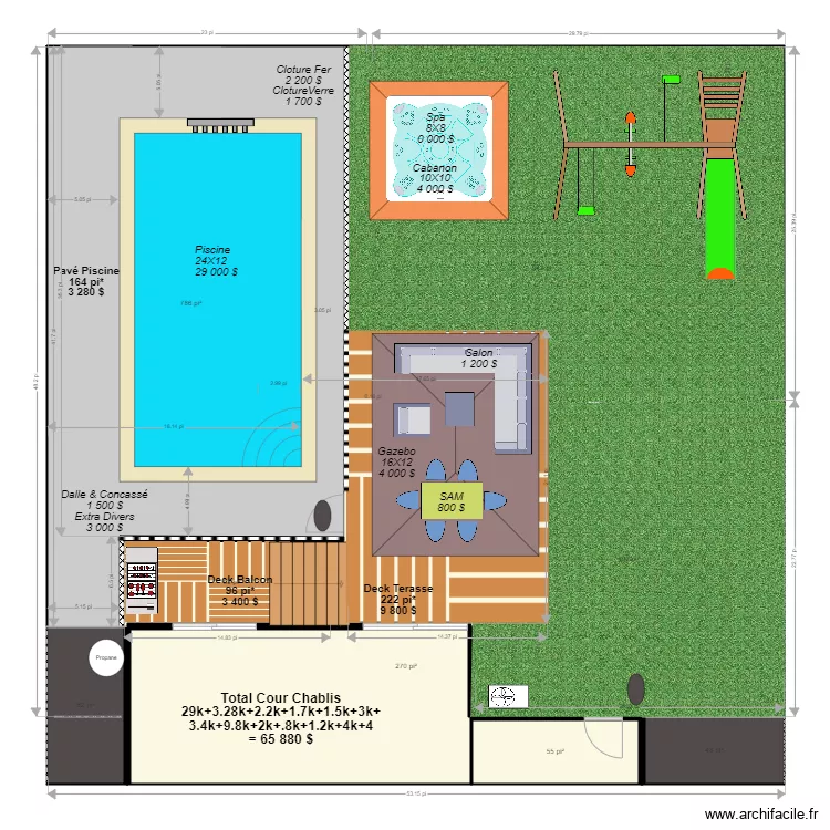 la cour 25 b. Plan de 