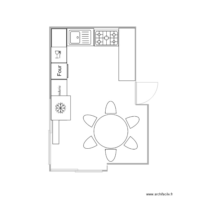 cuisine 2 Be Good. Plan de 0 pièce et 0 m2