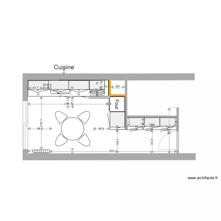 cuisine Goyet. Plan de 
