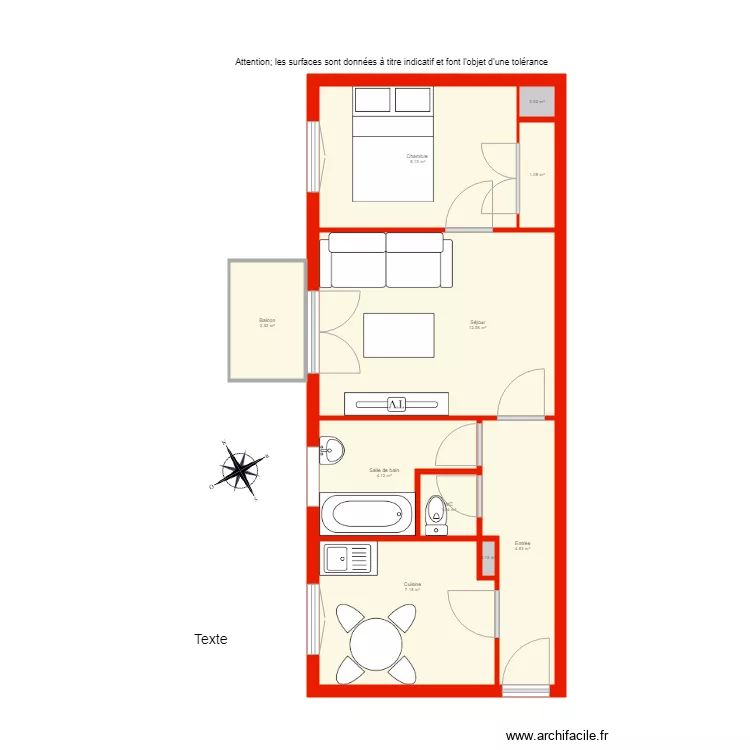 BI 2443 non c&ocirc;t&eacute;. Plan de 