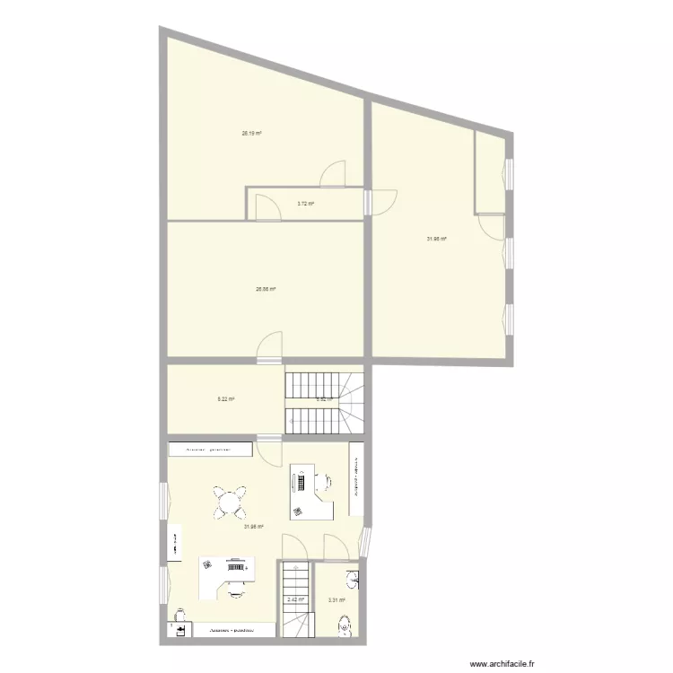 BUREAU BEAUCHESNE. Plan de 