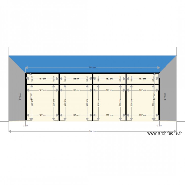 plan baie vitree. Plan de 0 pièce et 0 m2