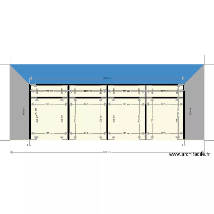 plan baie vitree. Plan de 