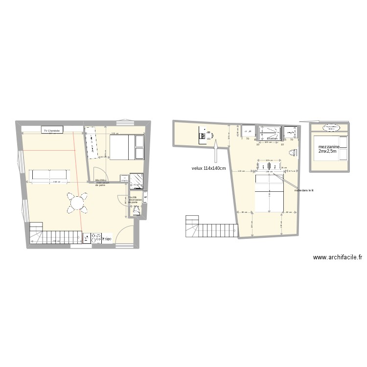 tourraque pecheur v3. Plan de 6 pièces et 72 m2