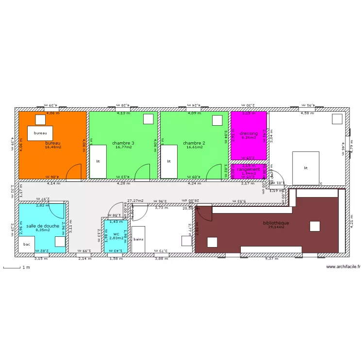 1er plan étage. Plan de 1er plan étage. Plan de