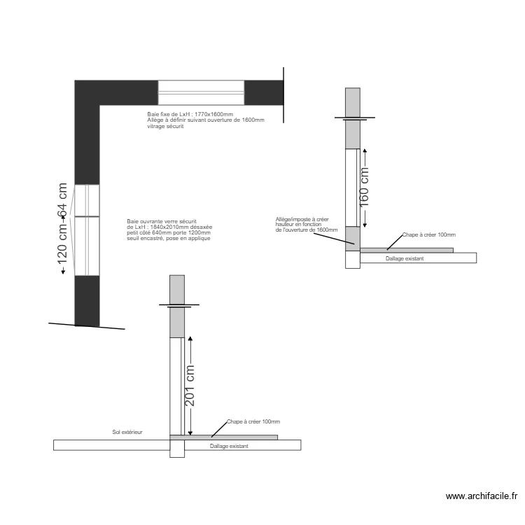 schema ouvertures sg. Plan de 