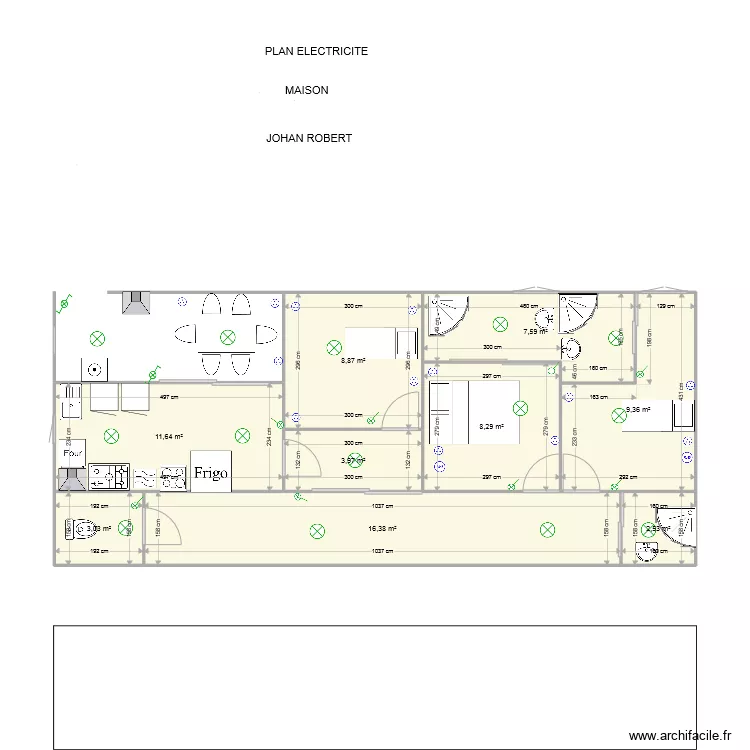 PLA? ELECTRICITE JOHAN ROBERT. Plan de 