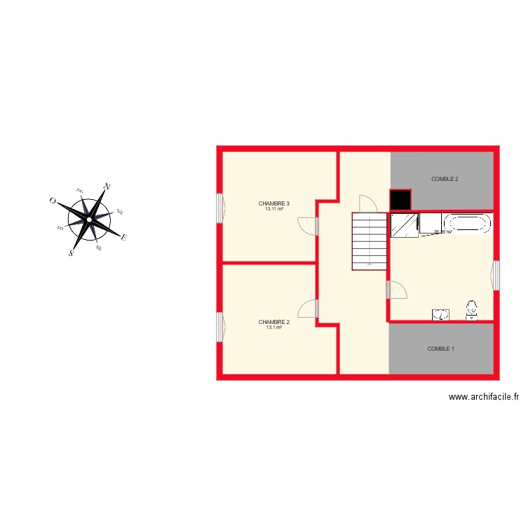 BI 5066 TEST FREDERIC 1er ETAGE. Plan de 0 pièce et 0 m2