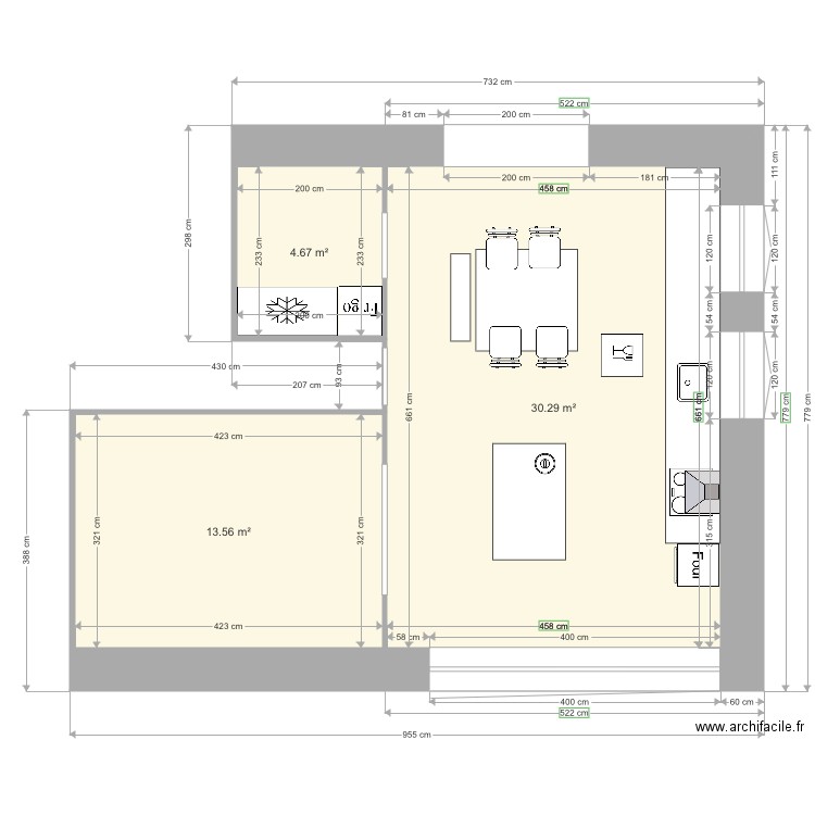 Kitchen 0. Plan de 0 pièce et 0 m2