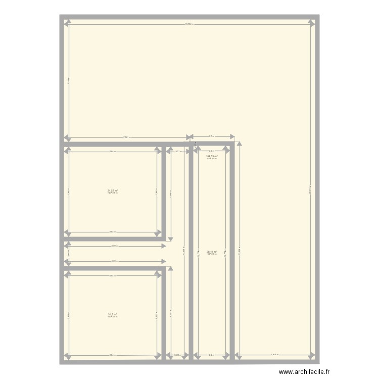 PLAN DE LABORATOIRE. Plan de 4 pièces et 290 m2