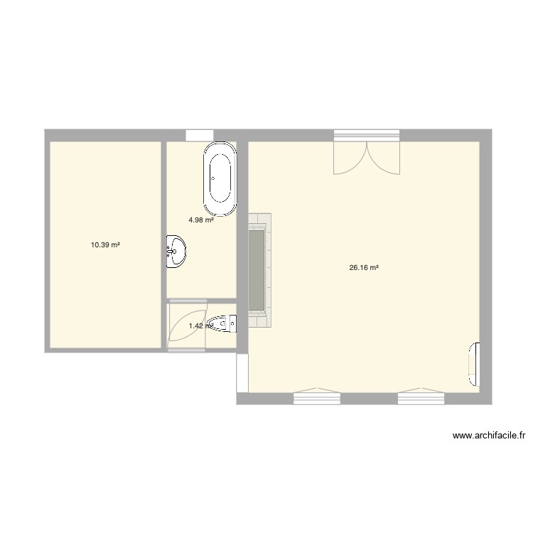 corps Long&egrave;re. Plan de 0 pièce et 0 m2