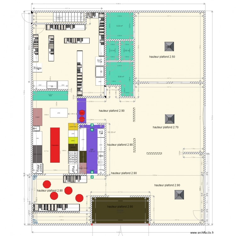 RESTAURANT BLAYE 2. Plan de 0 pièce et 0 m2