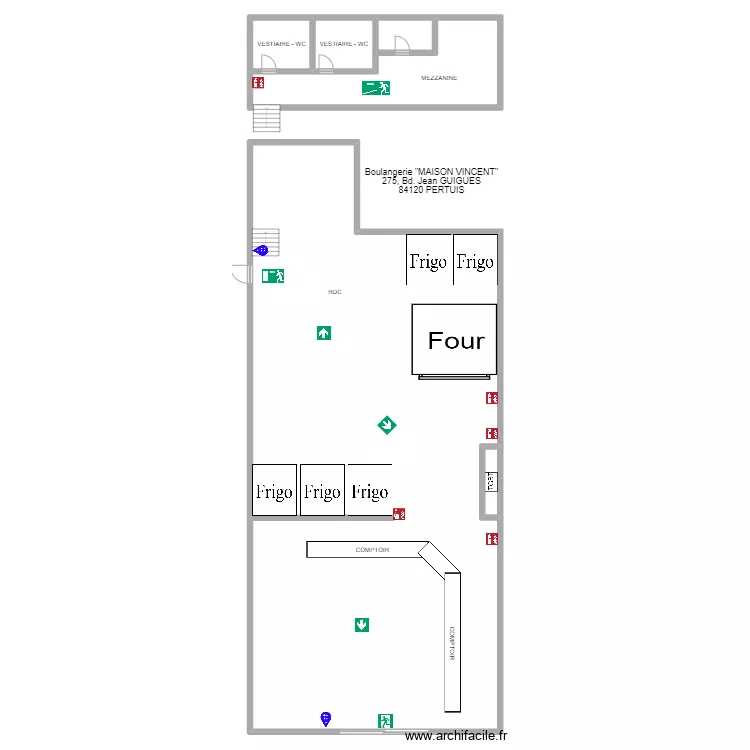 BOULANGERIE MAISON VINCENT. Plan de BOULANGERIE MAISON VINCENT. Plan de