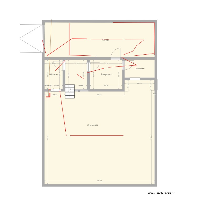 elec vierge. Plan de 18 pièces et 370 m2