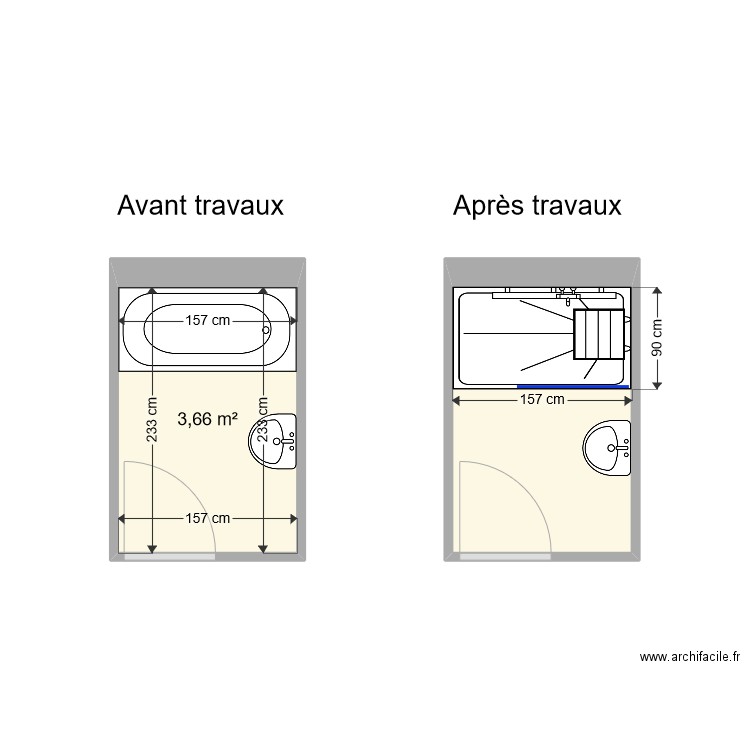Sdb OLLIER. Plan de 0 pièce et 0 m2