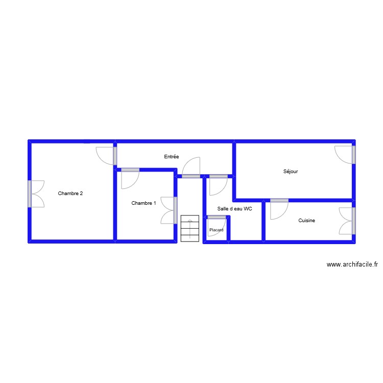 NIVEAU 1 TRETS. Plan de 6 pièces et 23 m2