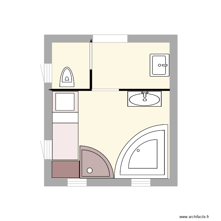 salle de bain v1. Plan de 0 pièce et 0 m2