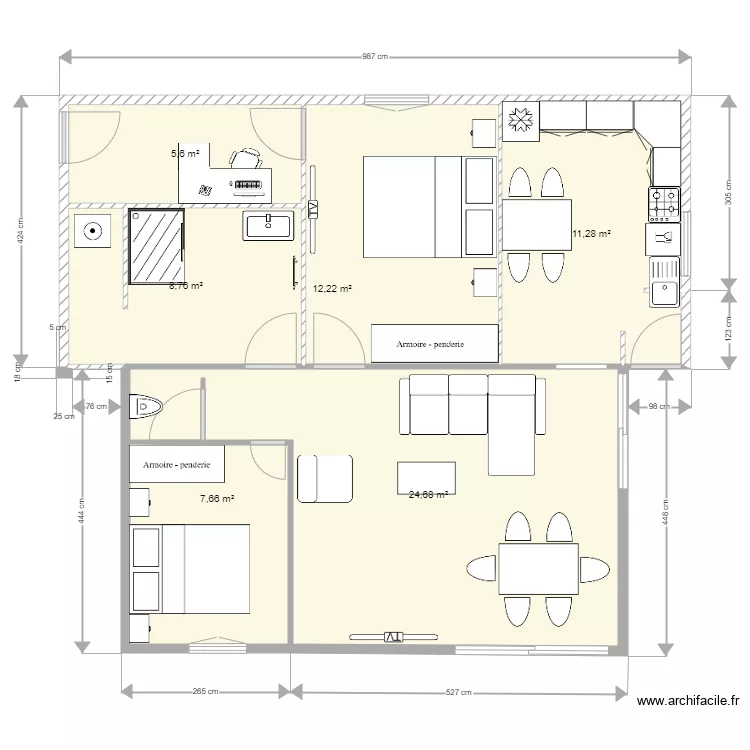 extention logement exploitation agricole. Plan de 