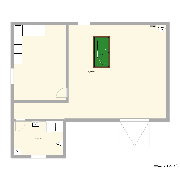 ss 1. Plan de 0 pièce et 0 m2