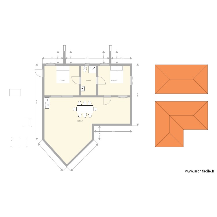 Bungalow Peter Pan. Plan de 0 pièce et 0 m2