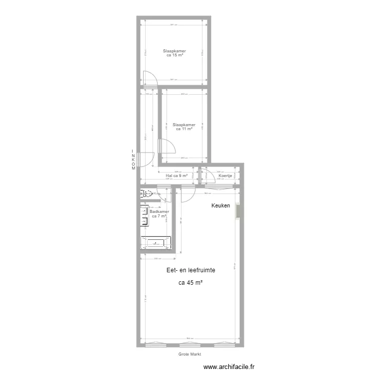 App V 1 Grote Markt 21 Lier. Plan de 