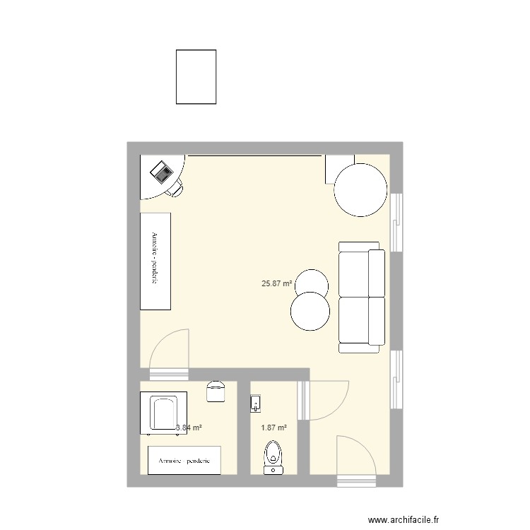 Studio photo. Plan de 0 pièce et 0 m2