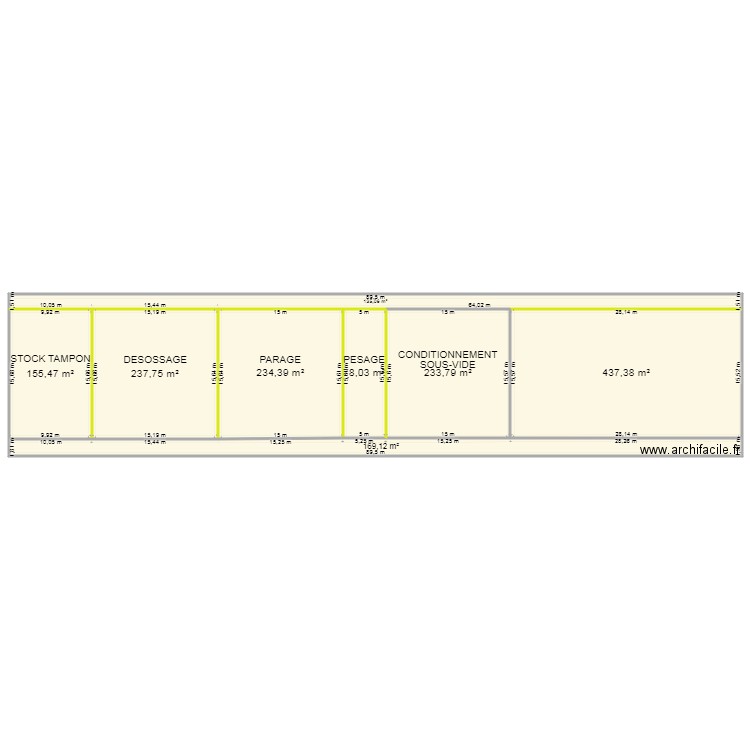 extention. Plan de 8 pièces et 1681 m2