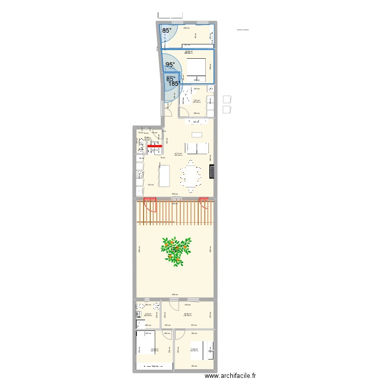 Baille V 2023 - 03 - 26. Plan de 9 pièces et 163 m2