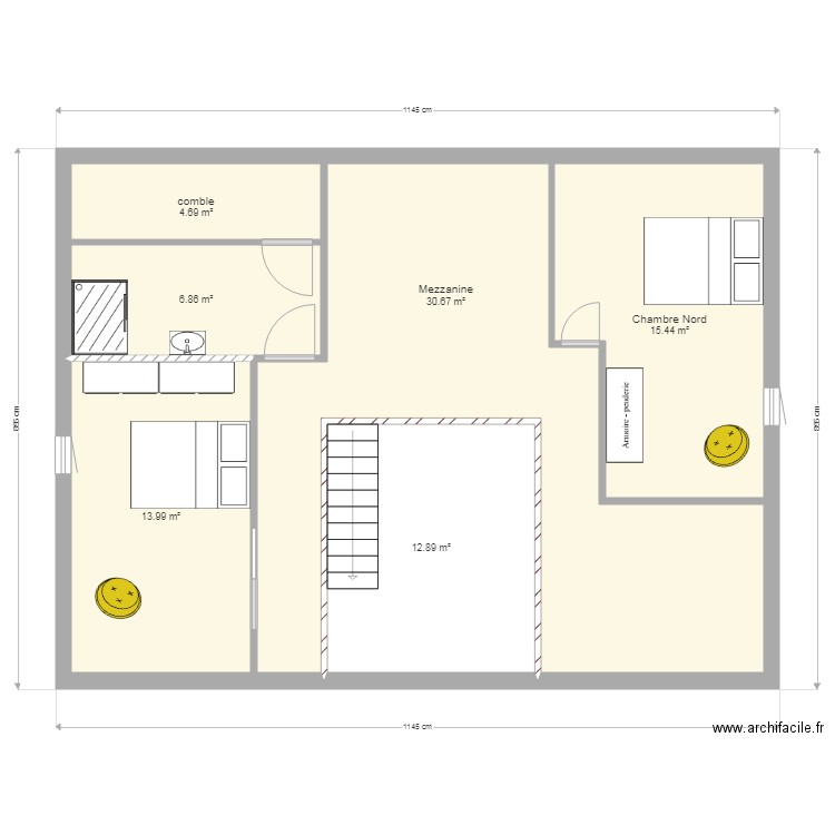 Etage Pissos V2. Plan de 0 pièce et 0 m2