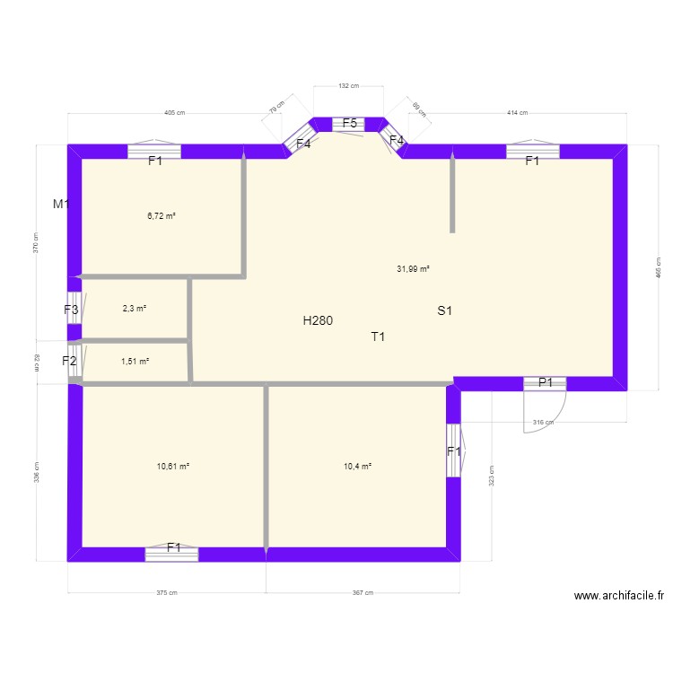 succession lelegard. Plan de 6 pièces et 64 m2