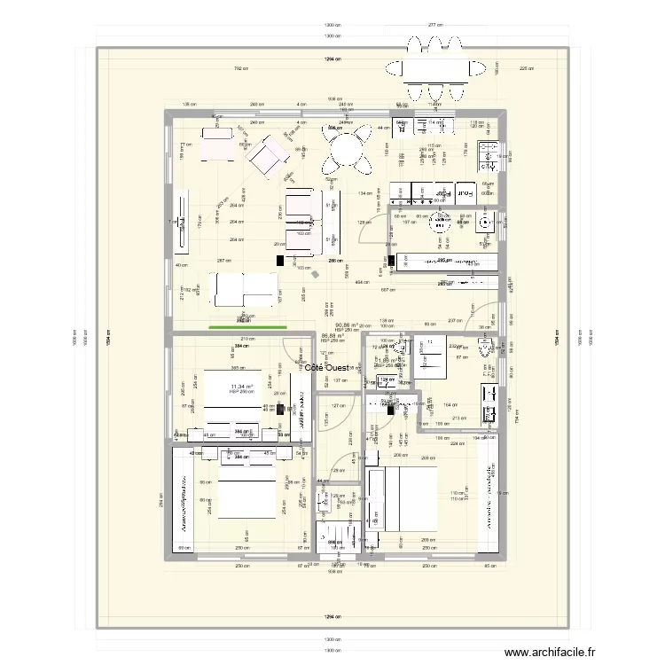 108 m2 sur 1 niveau Etude A2 dipo. diff. Plan de 108 m2 sur 1 niveau Etude A2 dipo. diff. Plan de