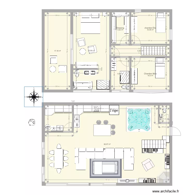 Maison G&eacute;rald SANS GARAGE. Plan de 