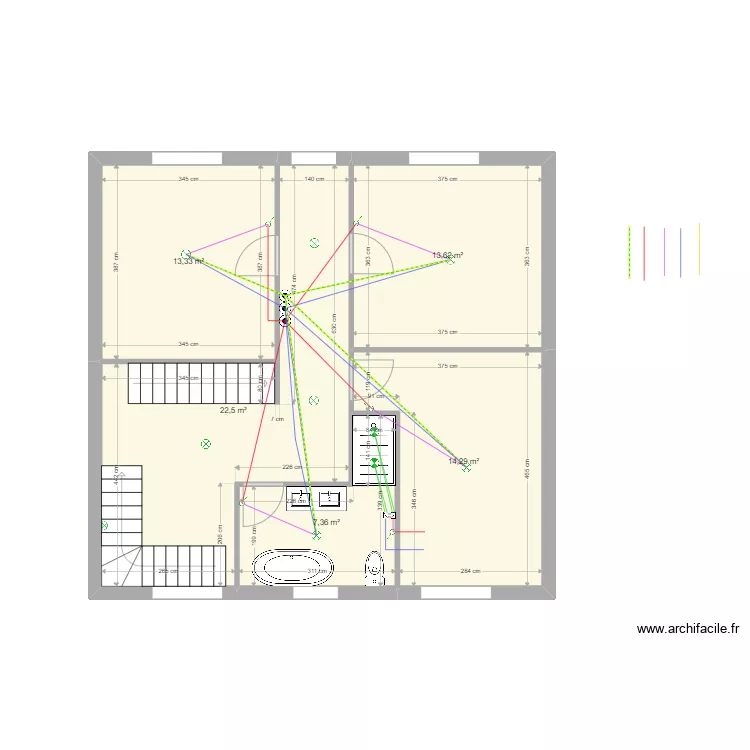 installation points lumineux R+1. Plan de installation points lumineux R+1. Plan de