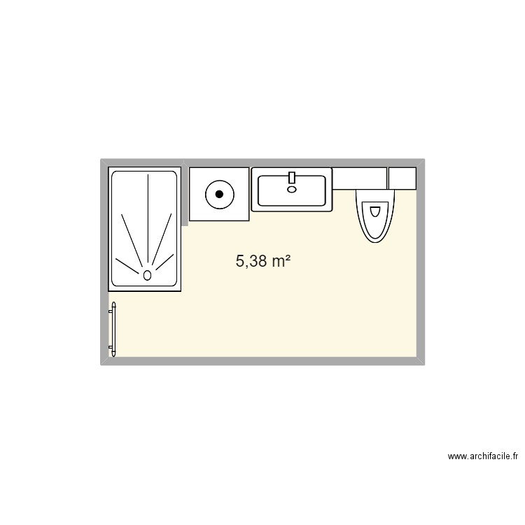 MARLIEN. Plan de 1 pièce et 5 m2