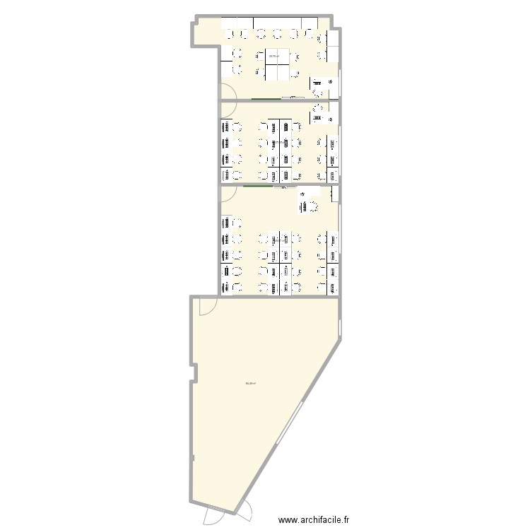 Batiment C Modif 2. Plan de 4 pièces et 211 m2